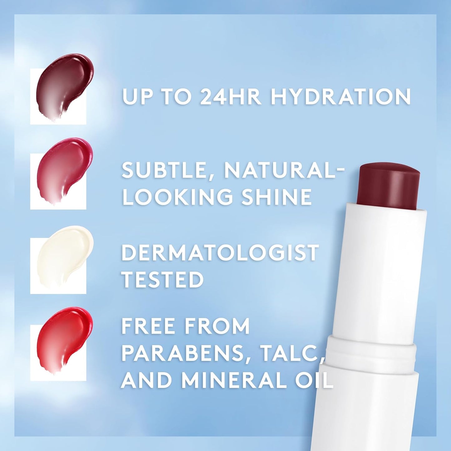 CoverGirl Clean Fresh Tinted Lip Balm, Vegan Formula, Hydrating, Natural Finish, Made for Peach, 1 Count