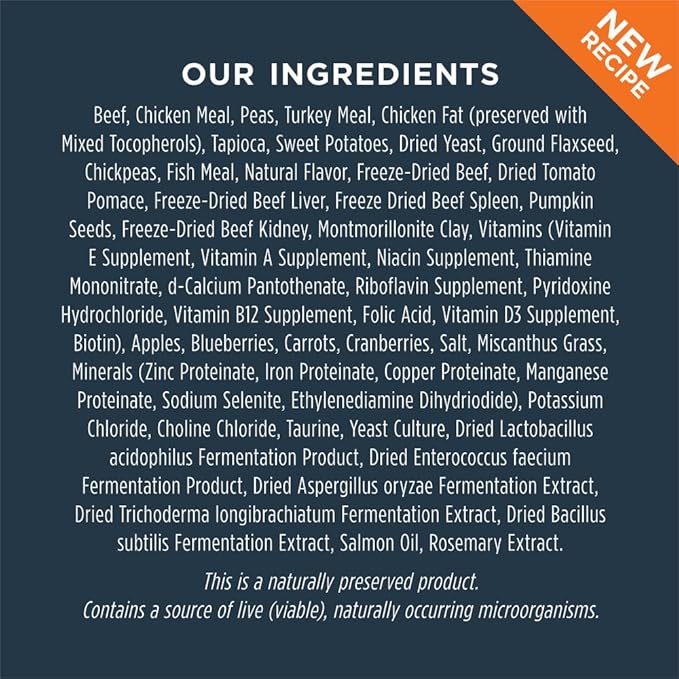 Instinct Raw Boost, Natural Dry Dog Food with Freeze Dried Pieces, High Protein, Grain Free Recipe - Real Beef, 20 lb. Bag