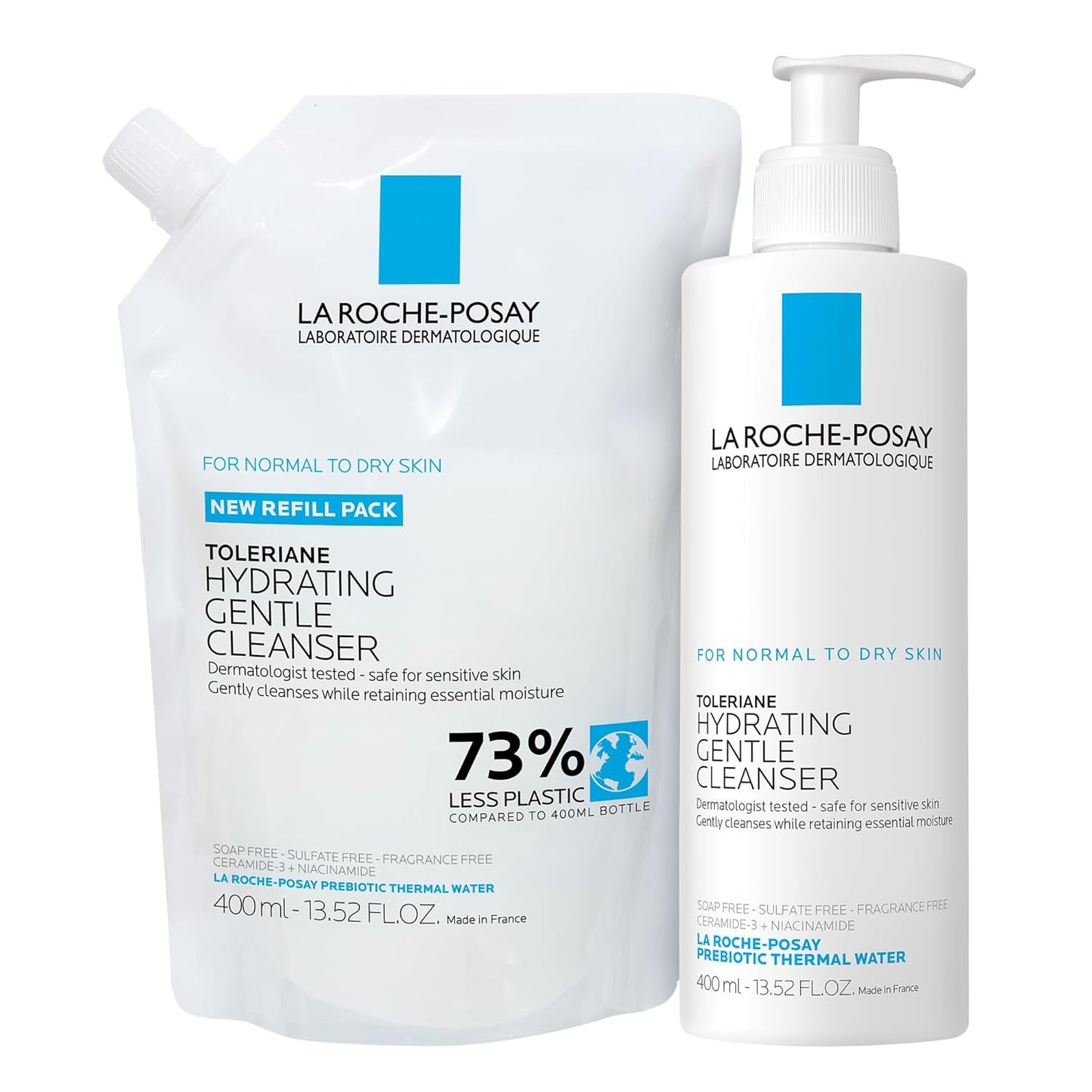 La Roche-Posay Toleriane Hydrating Face Cleanser | Niacinamide & Ceramides | Fragrance-Free, For Sensitive Skin
