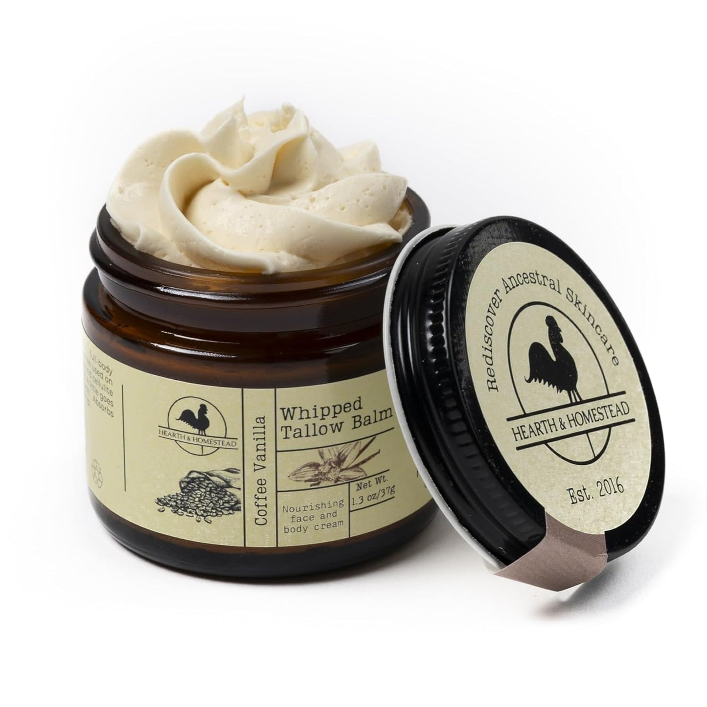 Handmade Tallow Balm | Fragrance-Free & Nourishing | 1.3 Oz Butter Almond