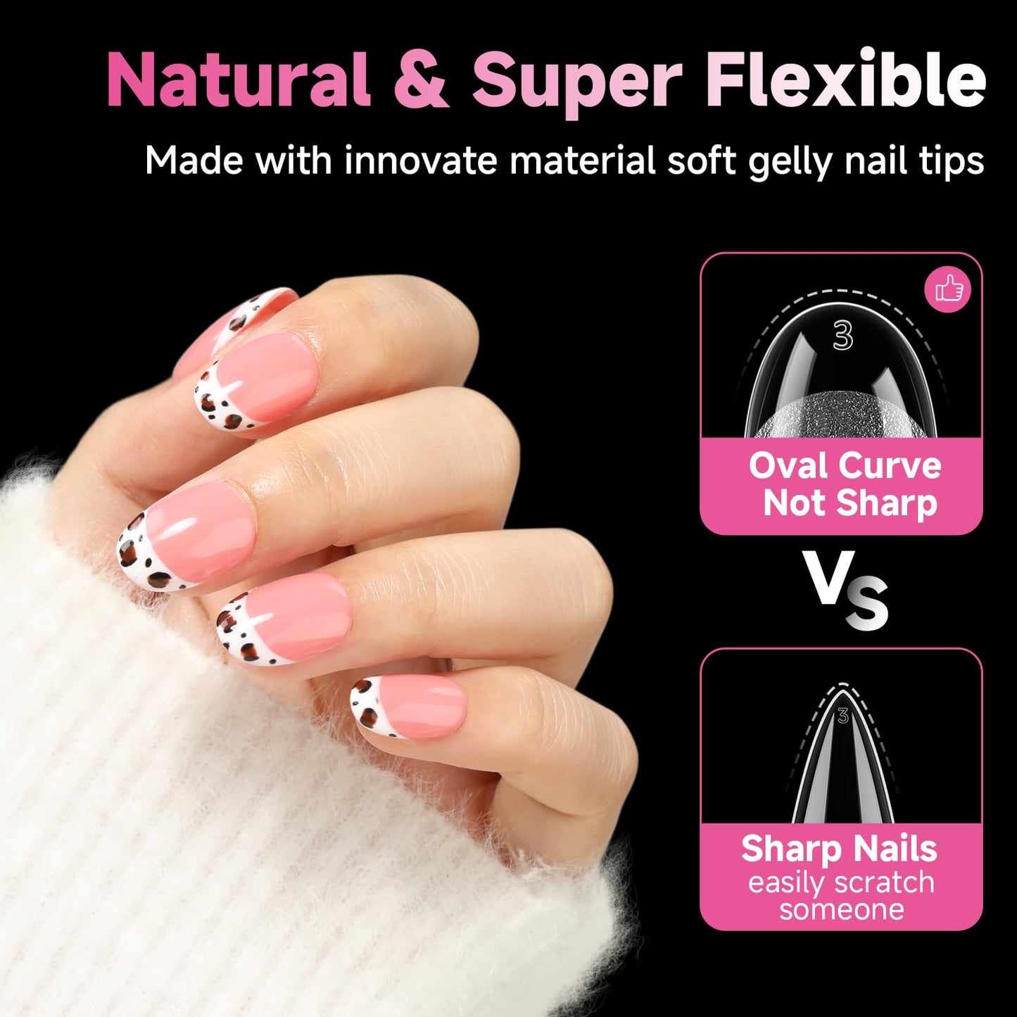 Extra Short Square Fake Nails | 216pcs Gel Tips | Full Cover Acrylic for DIY