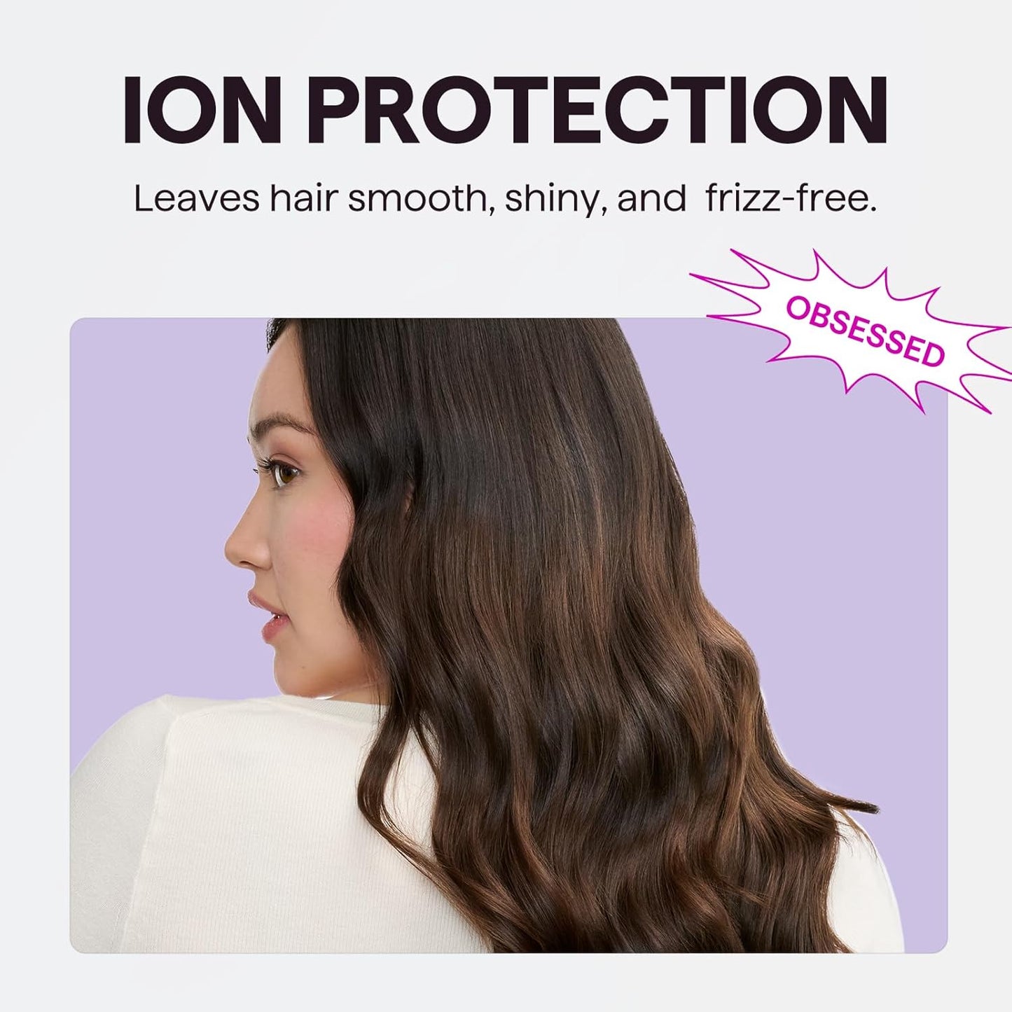 Wavytalk 1875W Ionic Hair Dryer | Diffuser & Comb for Curly Hair | Black