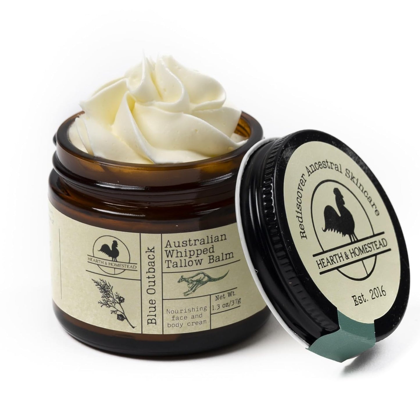 Handmade Organic Whipped Tallow Balm | Vanilla Orange | 1.3 Oz for Eczema & Rosacea