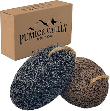 Pumice Stone - Natural Earth Lava Black Callus/Corn Remover for Feet Heels and Palm Pedicure Exfoliation Tool Dry Dead Skin Scrubber Health Foot Care