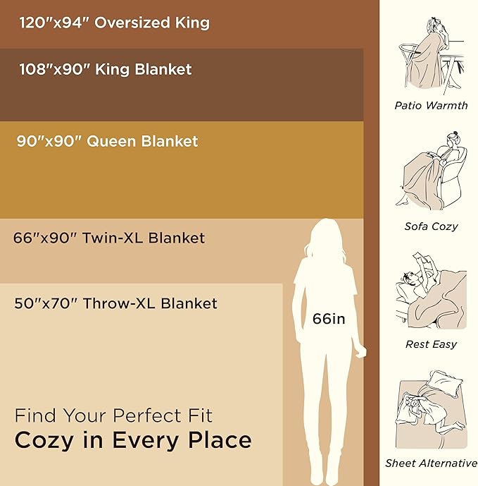 Bedsure 100% Cotton Large Throw Blanket for Couch 50x70 inches - Breathable and Lightweight, Soft Cozy Herringbone Woven Blanket for Summer Spring, Linen Beige
