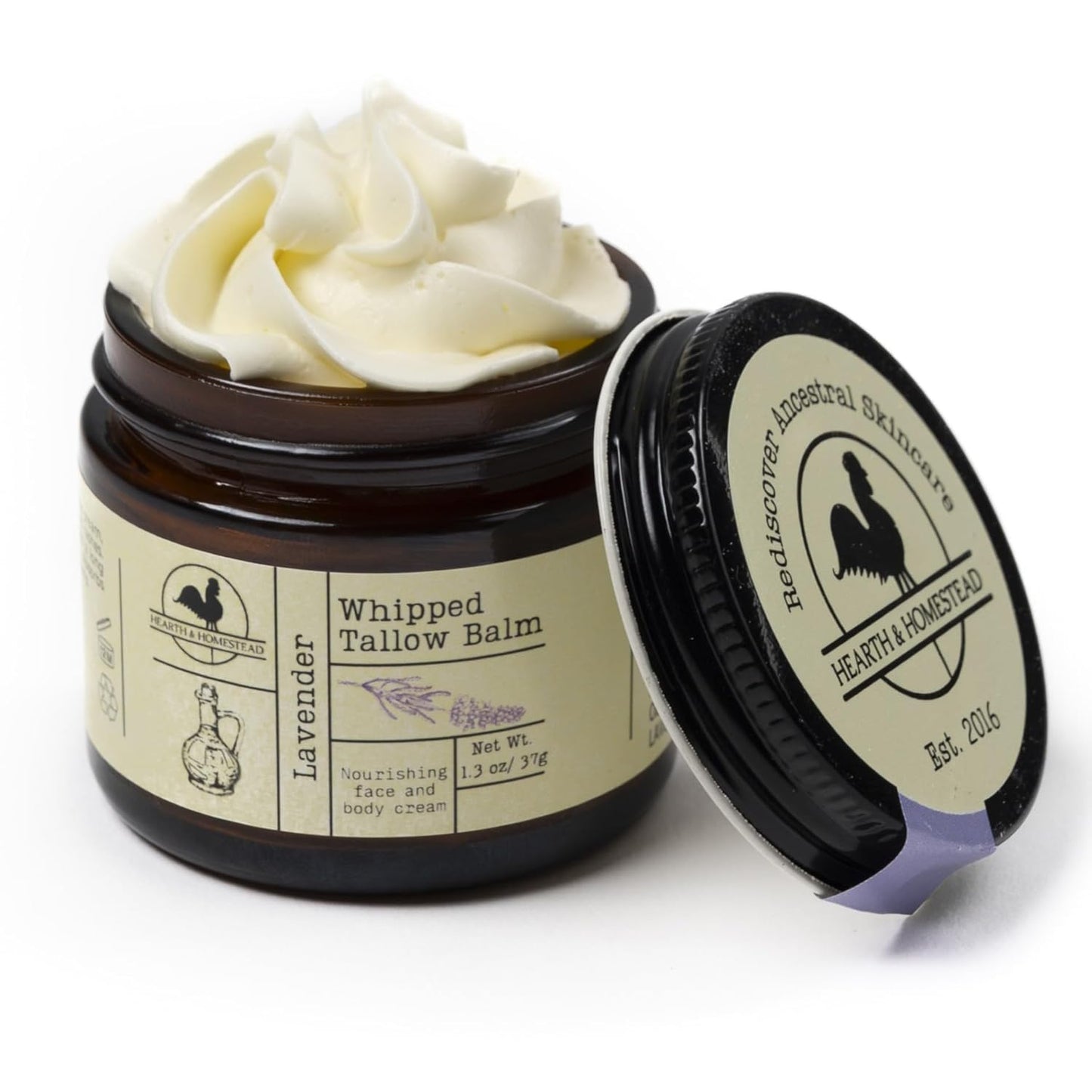 Handmade Tallow Balm | Fragrance-Free & Nourishing | 1.3 Oz Butter Almond