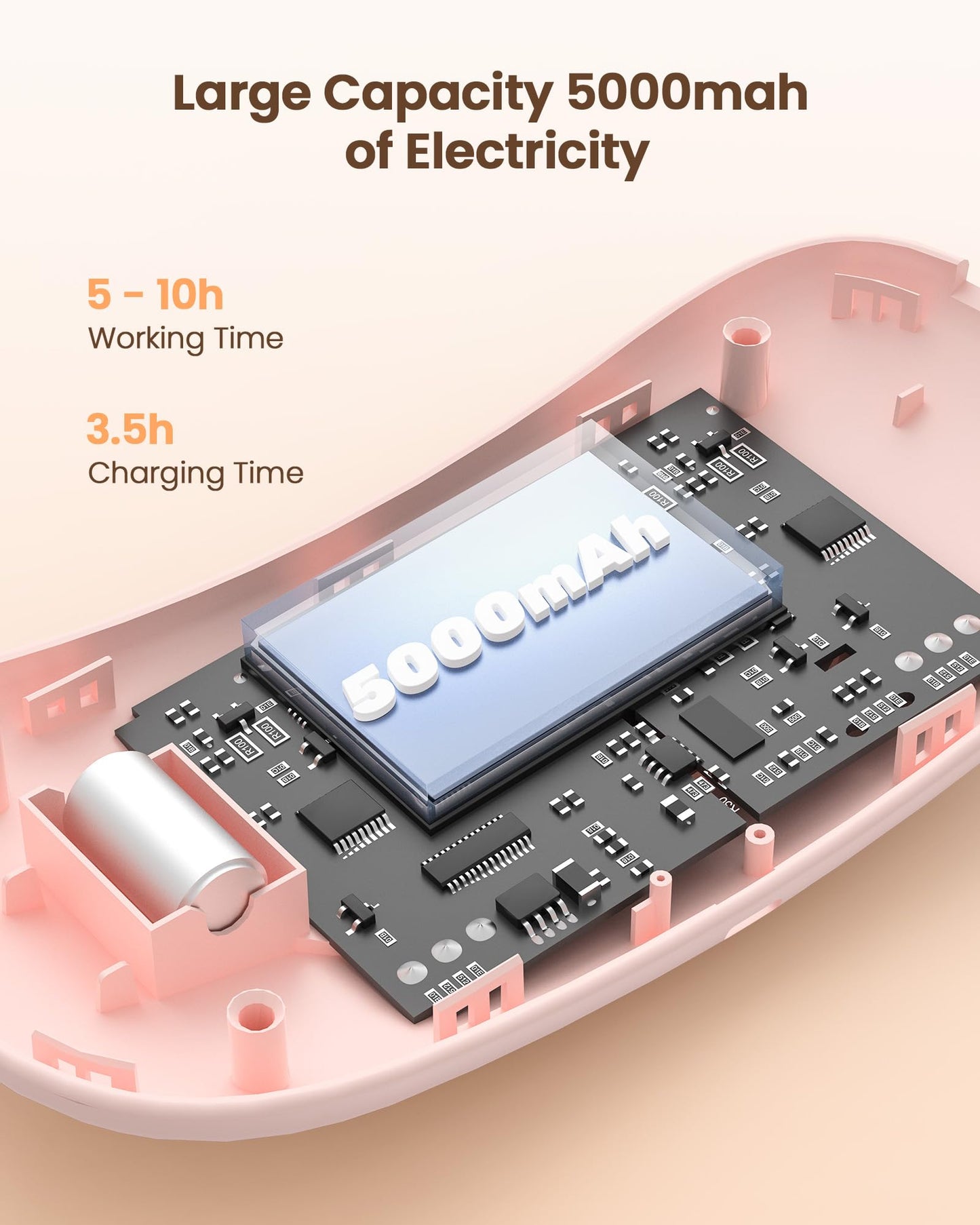 Heating Pad for Period Cramps, Fast Heating with 6 Heat Levels and 6 Massage Modes, Portable Menstrual Heating Pad, Belly Period Massager for Women and Girls, Pink