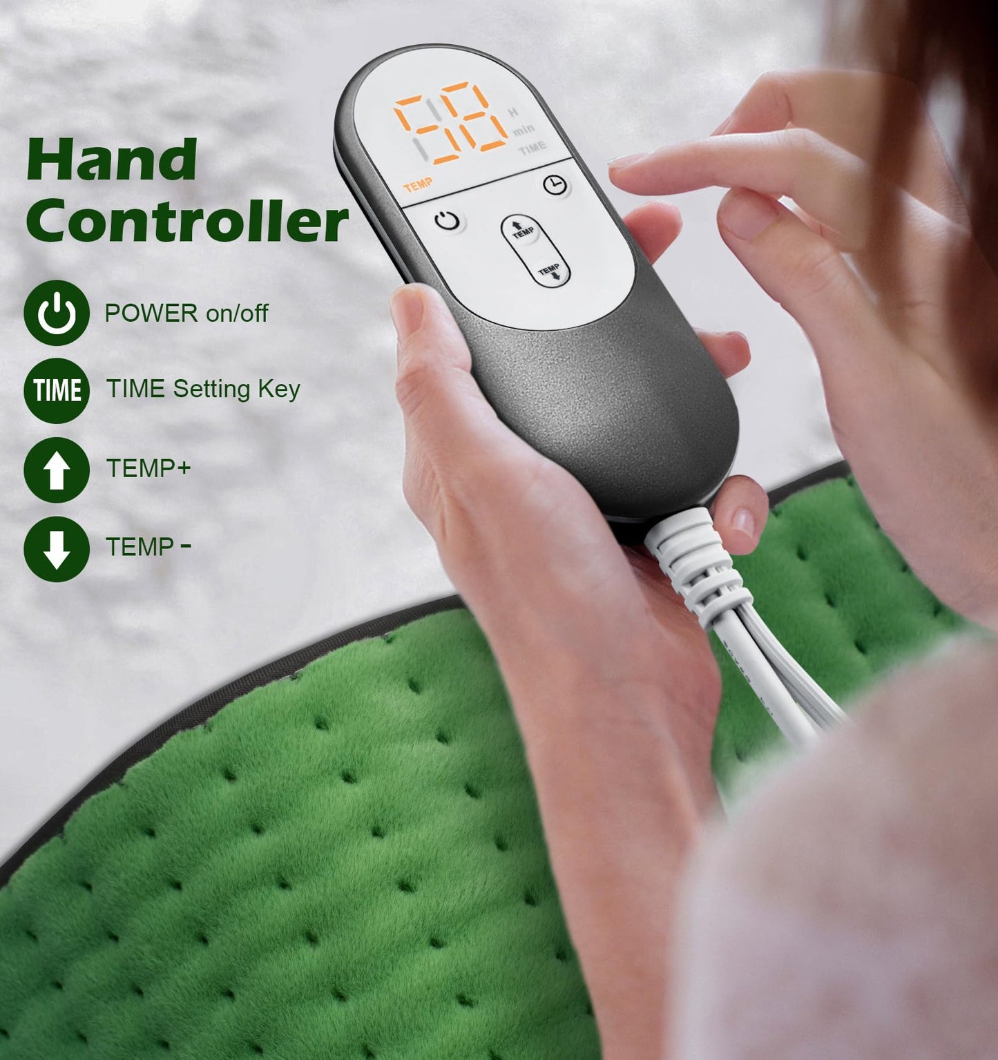 Heating pad for Back, Neck, Shoulder, Cramps and Leg Pain Relief, Heat Pads Christmas Gifts for Women, Men, Mom, Dad, Auto-Off,Machine Washable,Moist Dry Heat Options,Extra Large 12"x24"