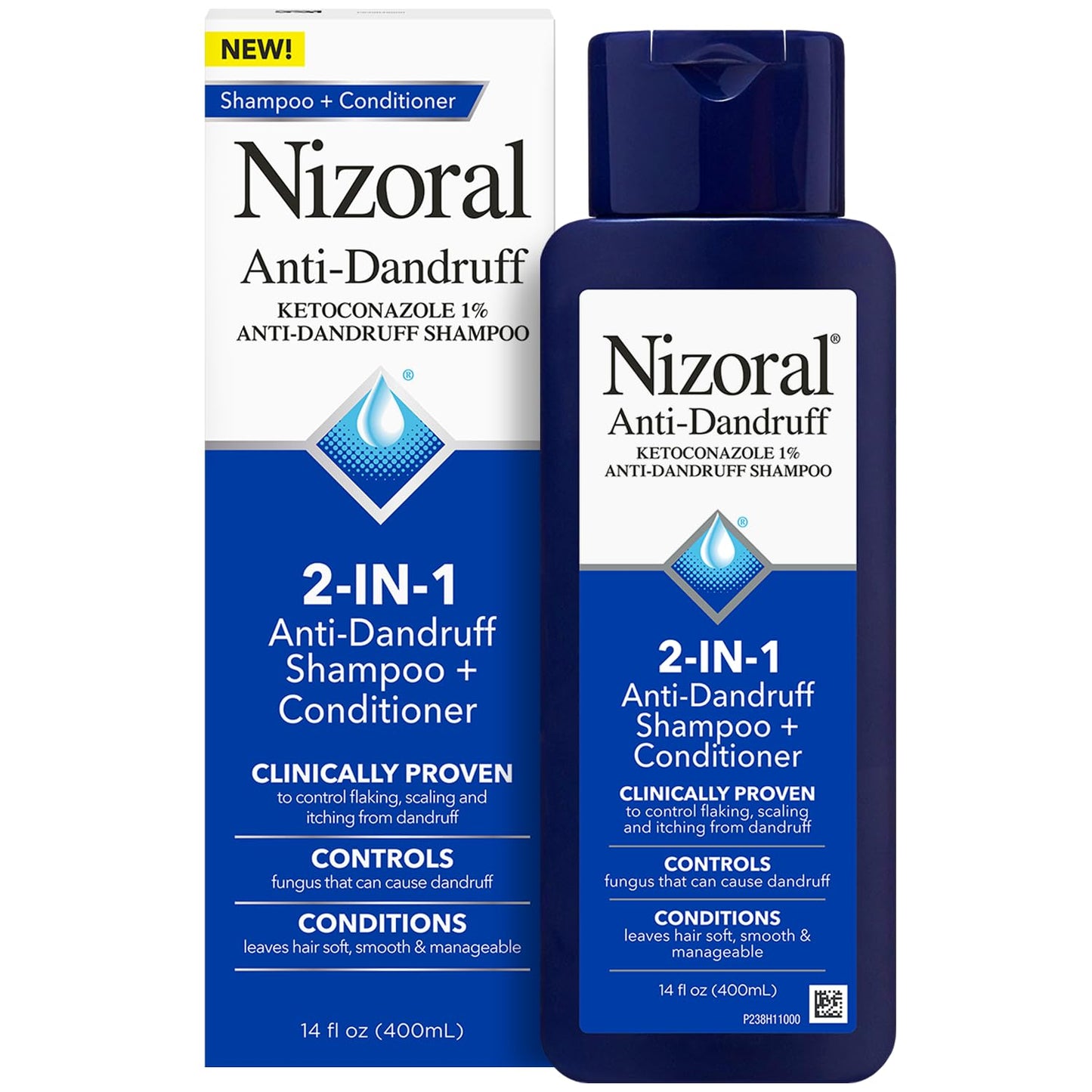 Nizoral 2% Ketoconazole Anti-Dandruff Shampoo & Conditioner | 14 Fl Oz