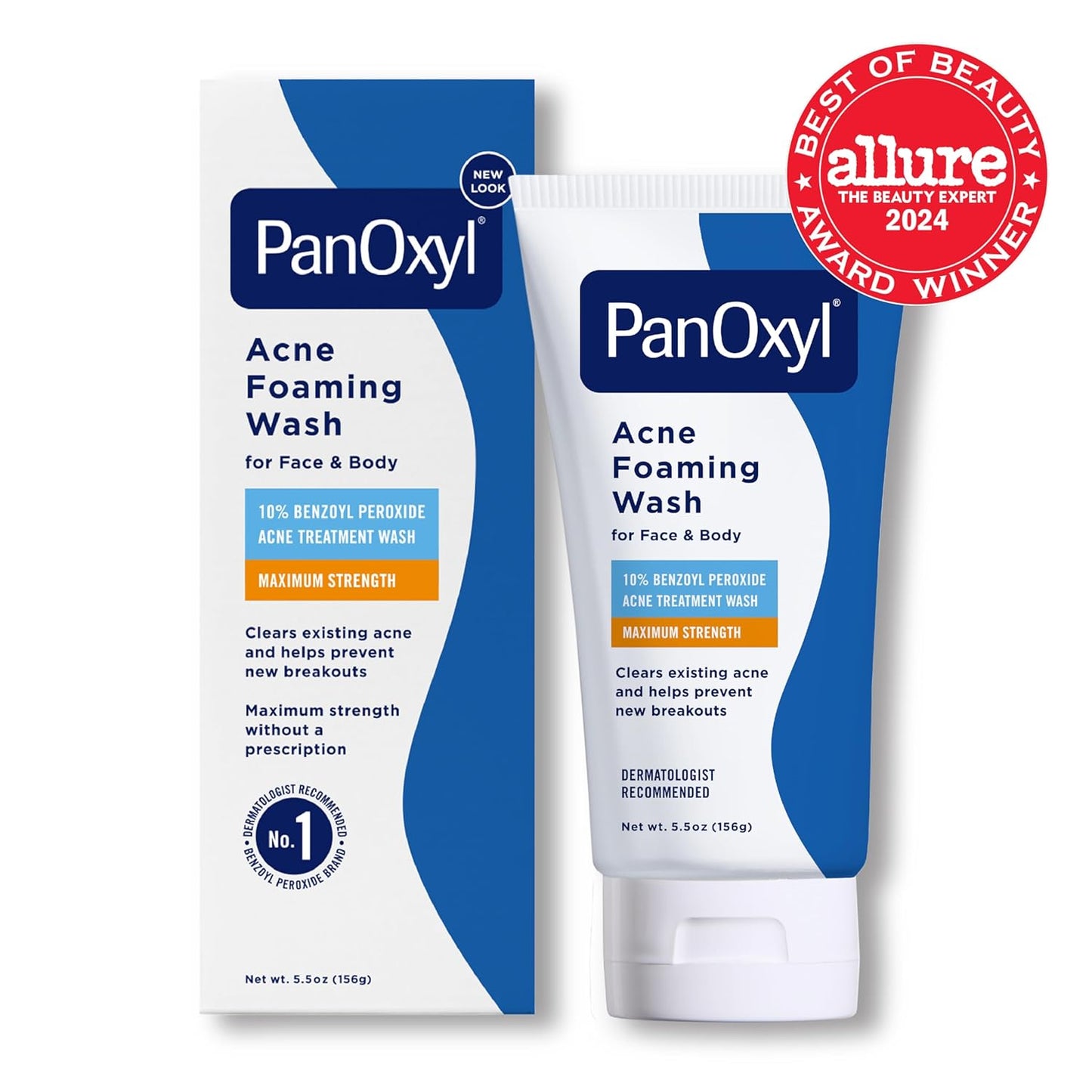 PanOxyl 10% Benzoyl Peroxide Acne Foaming Wash | Maximum Strength | 5.5 Oz