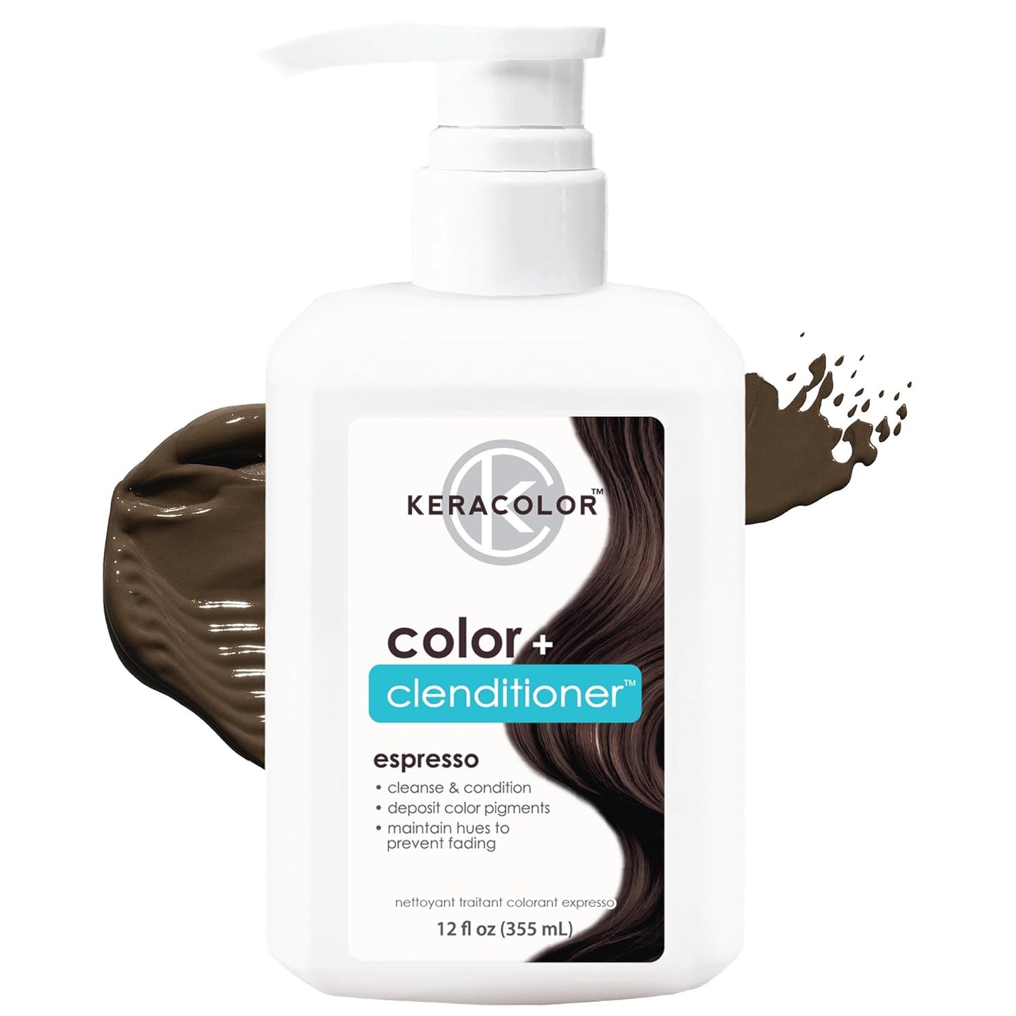 Keracolor Color + Clenditioner | 3-In-1 Color-Depositing Conditioner, 12 Fl Oz