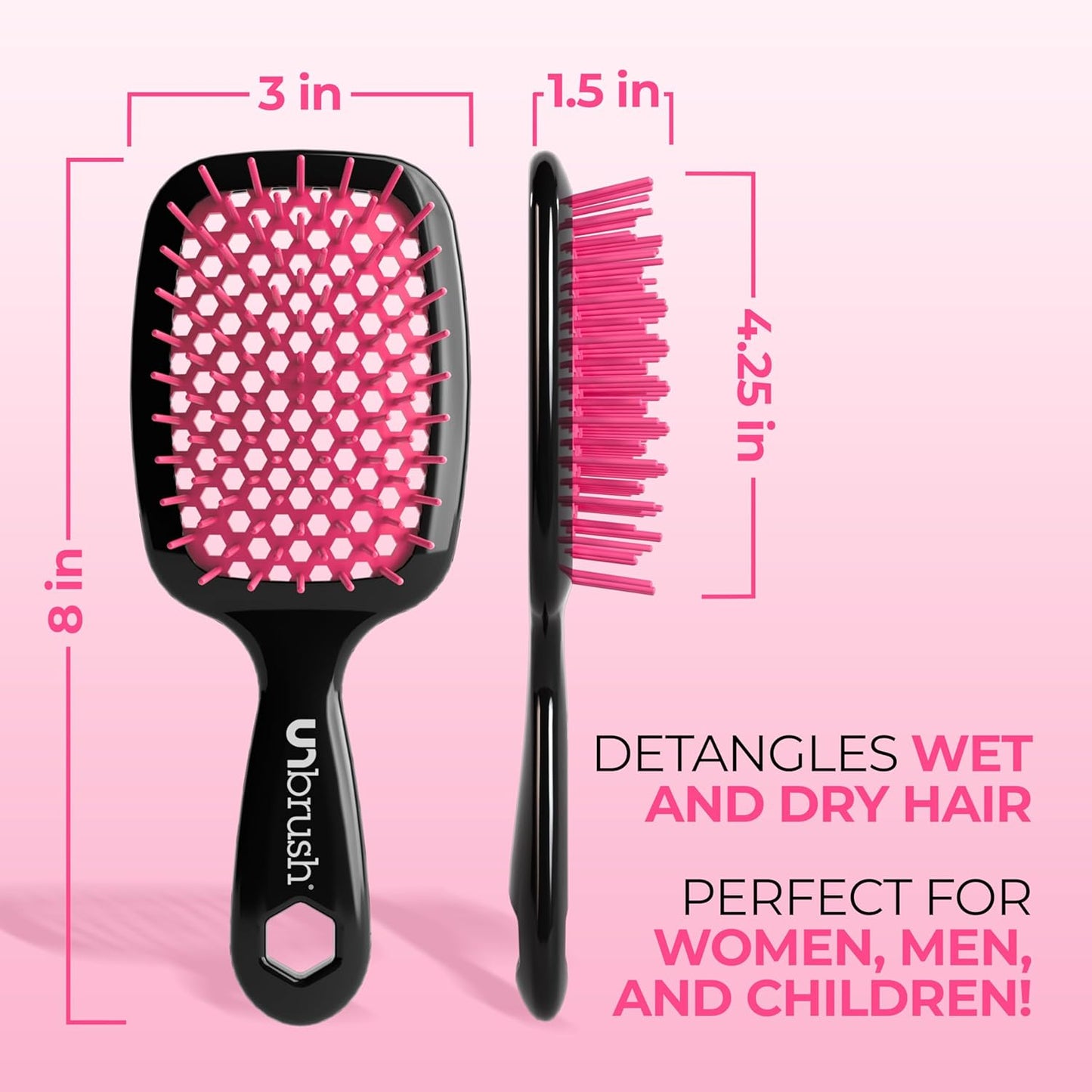 FHI Heat UNbrush Detangling Brush | Pain-Free for All Hair Types | Lightweight & Anti-Static