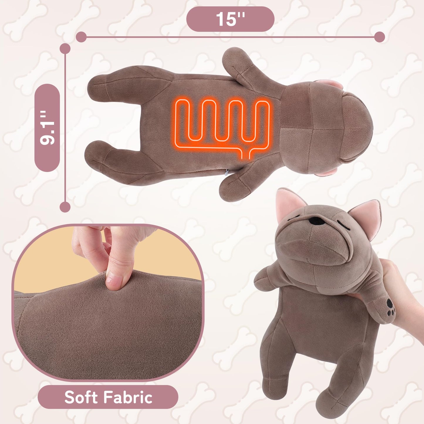 Electric Heating Pad for Period Cramps, Cuddly Soft 14" Capybara Plush with a Hot Soft Belly USB Powered, Menstrual Heating Pad Neck Shoulder Pain Relief, Gift for Women Daughter Wife