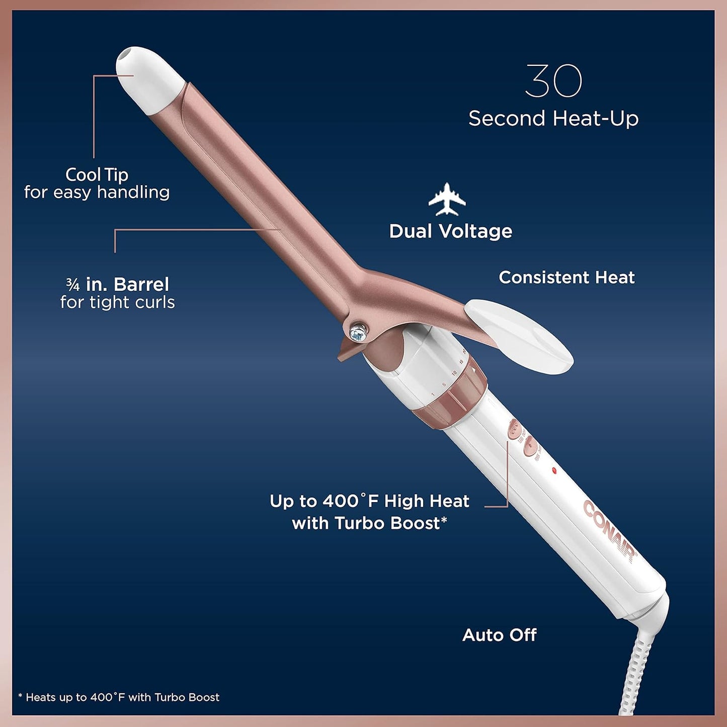 Conair Double Ceramic 1-Inch Curling Iron | Classic Curls for All Hair Lengths