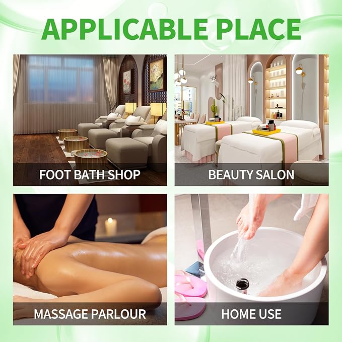 Pedicure Kit Foot Soak Set: Bubble Salt, Sugar Scrub, Massage Mask, Massage Lotion in a Box, 4 Step Foot Spa Kit for Dry Feet,Tired Feet（1 Set Lemon)