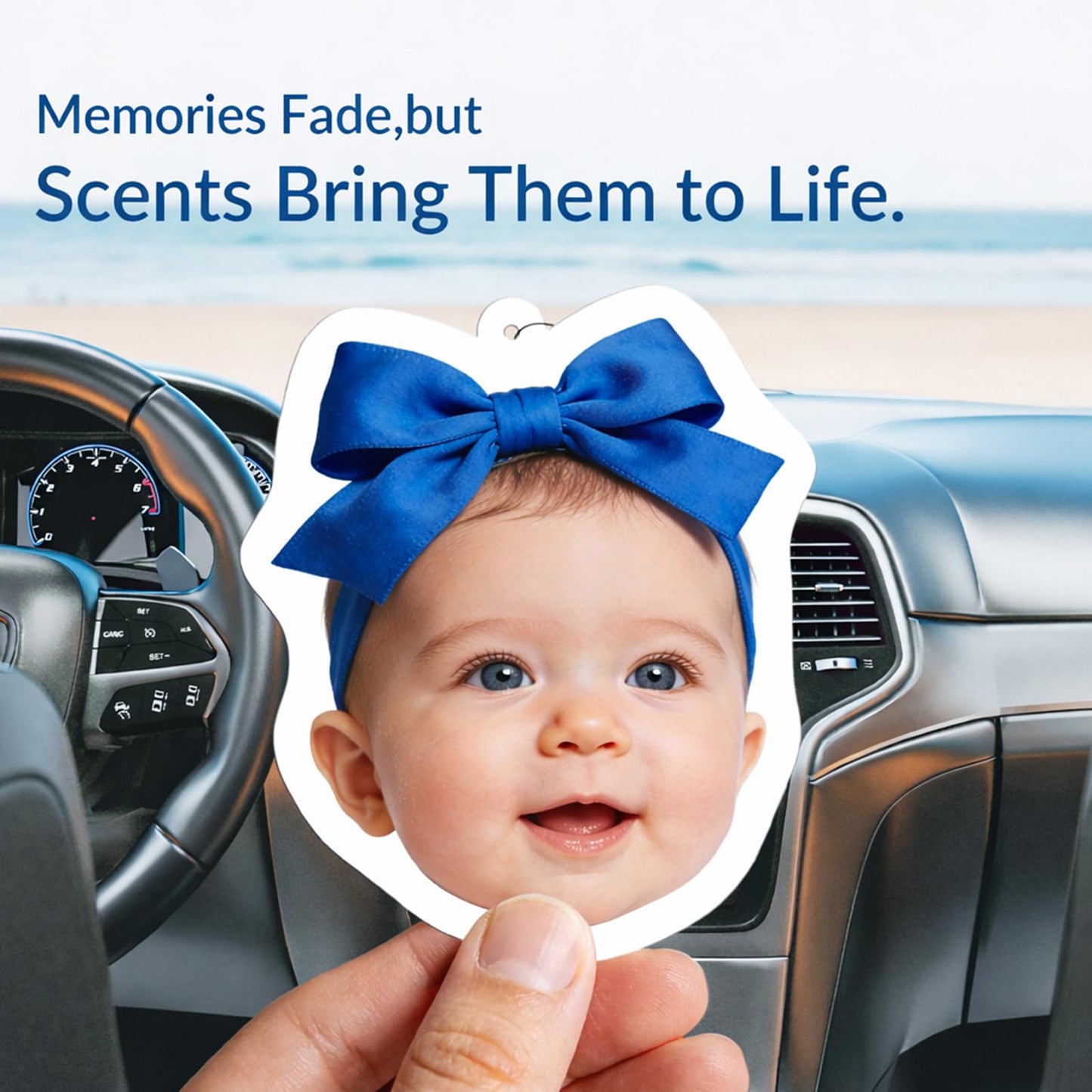 CDBUY Custom Air Fresheners with Picture - Personalized Double Sided Photo Air Freshener, Customized Air Freshener for Car Wardrobe Bathroom Hanging Ornaments (A5-Irregular Shape)