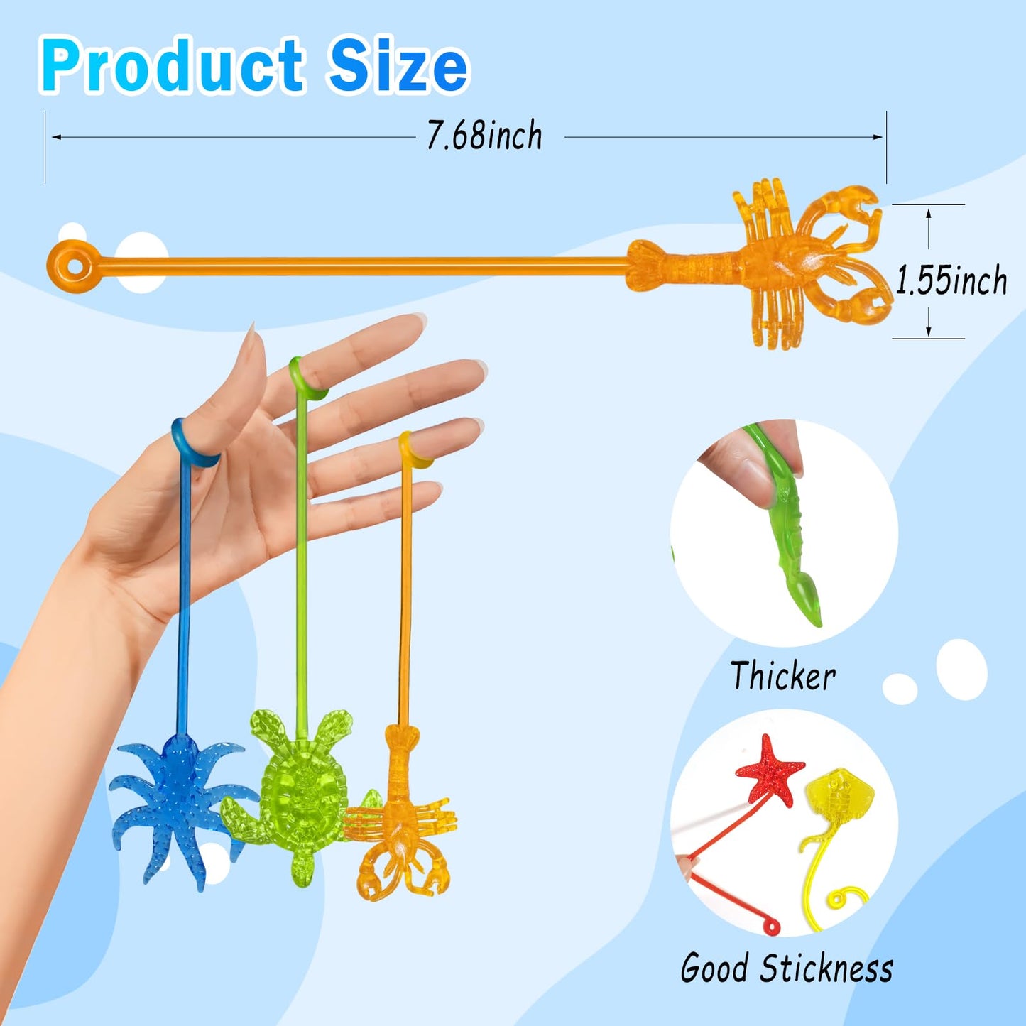 Valentines Sticky Hands Bulk 48PCS Valentines Day Gifts for Kids Classroom Prizes Valentines Party Favors for Kids Stretchy Heart Sticky Hand Toy Valentines Day Goodie Bag Stuffers Kid Party Supplies