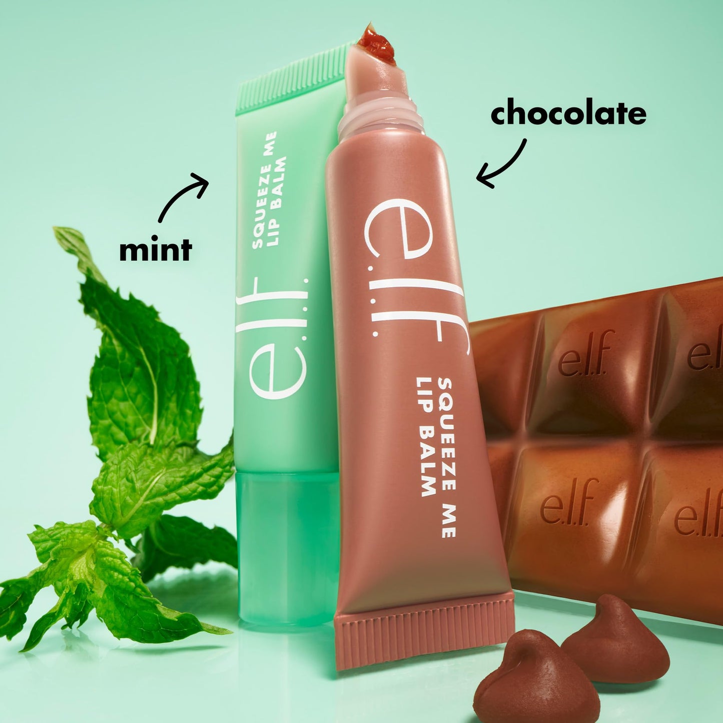 e.l.f. Squeeze Me More Lip Balm Duo, Moisturizing Balm For A Sheer Tint Of Color, Made With Hyaluronic Acid, Vegan & Cruelty-Free, Cherry & Bubblegum