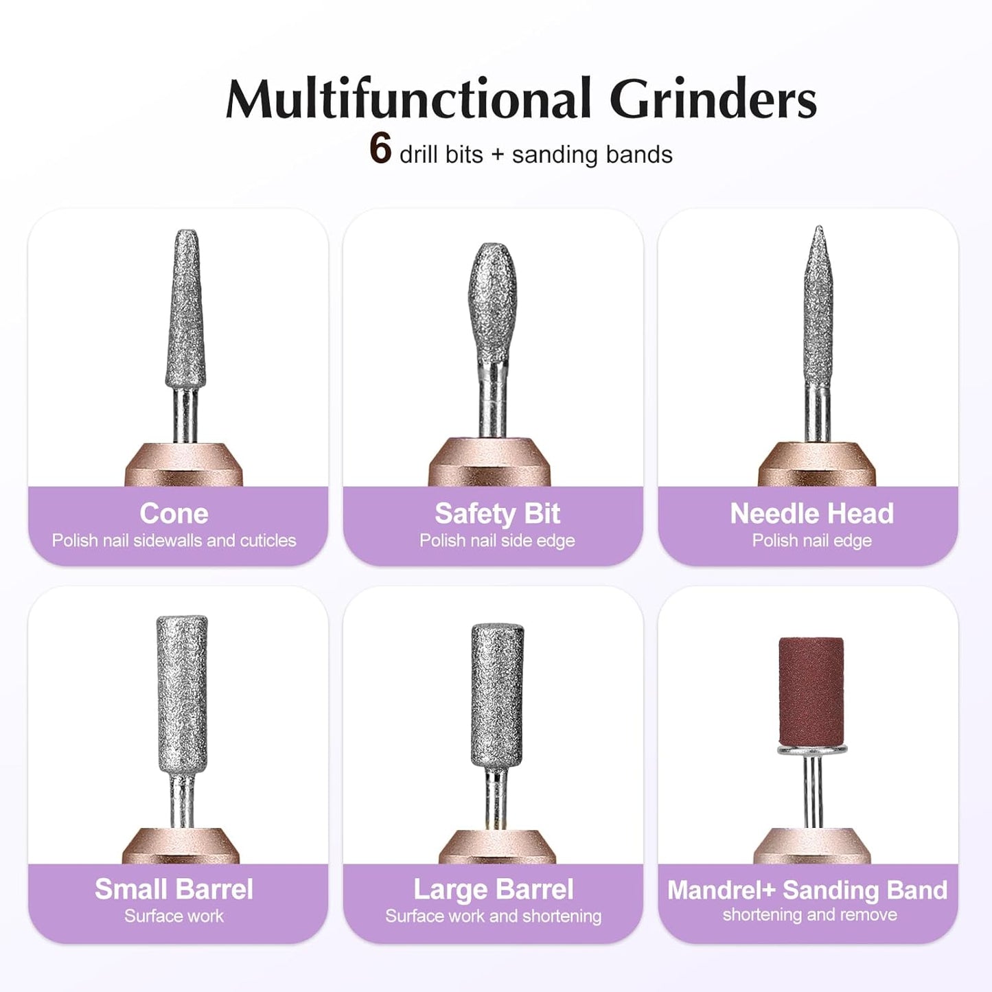Professional Electric Nail Drill Kit | Portable Acrylic & Gel Nail File Tools