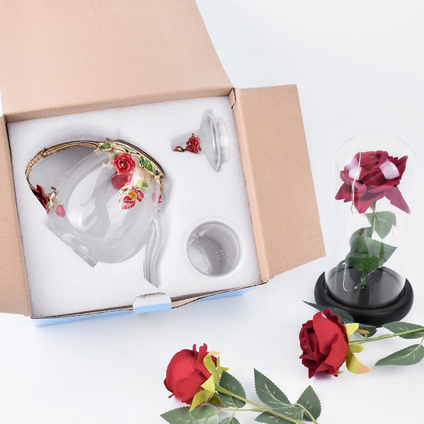 OEAGO Gifts for Mom Women Valentines Day Gifts for Her Glass Coffee Enamels Mug Best Birthday Valentine's for Girlfriend Wife Mothers Day from Daughter Son Tea Cup Stocking Stuffers Christmas