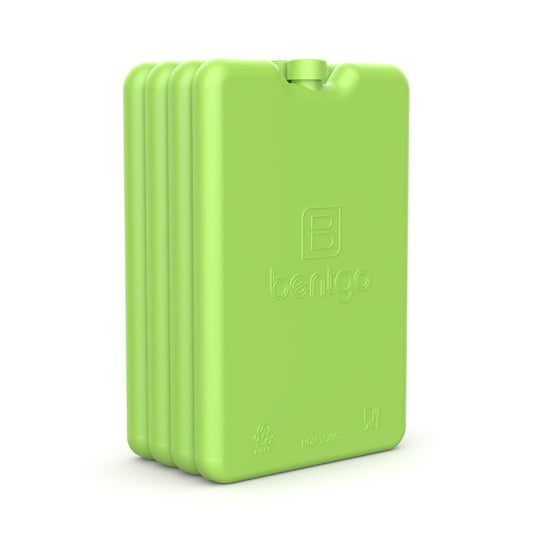Bentgo Ice Lunch Chillers - Ultra-Thin Ice Packs Perfect for Everyday Use in Lunch Bags, Lunch Boxes and Coolers - 4 Pack (Green)