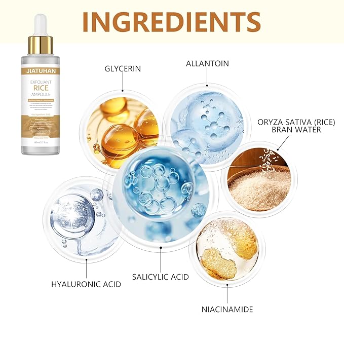 Peel Shot Glow Rice Ampoule Duo Set White and Black Rice Exfoliating facial mask and Body Scrub Cream. Reduce blackheads, shrink pores, suitable for all skin types, 2.7 Fl Oz (Pack of 2)