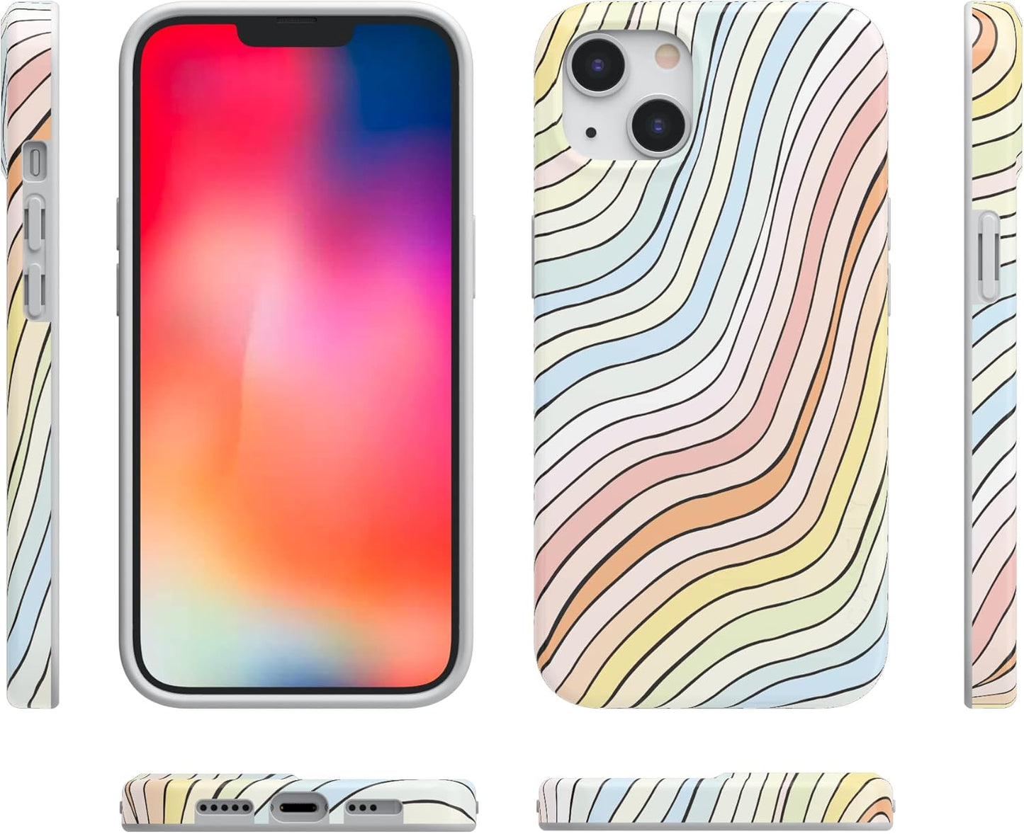 Casely iPhone 13 Case | Field of Flowers | Pastel Floral | Compatible with MagSafe | Classic Ultra Slim Design
