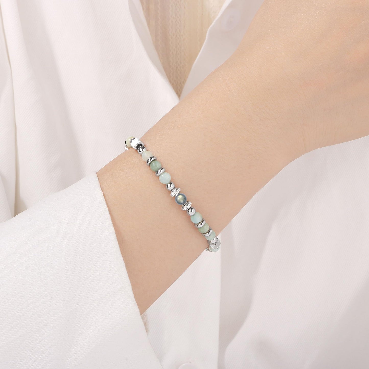 JoycuFF Best Friend Birthday Gifts for Women, Valentines Mothers Day Ideas Gifts for Best Friend Bestie Friendship Bracelet, Christmas Unique Present Amazonite Moonstone Bracelets