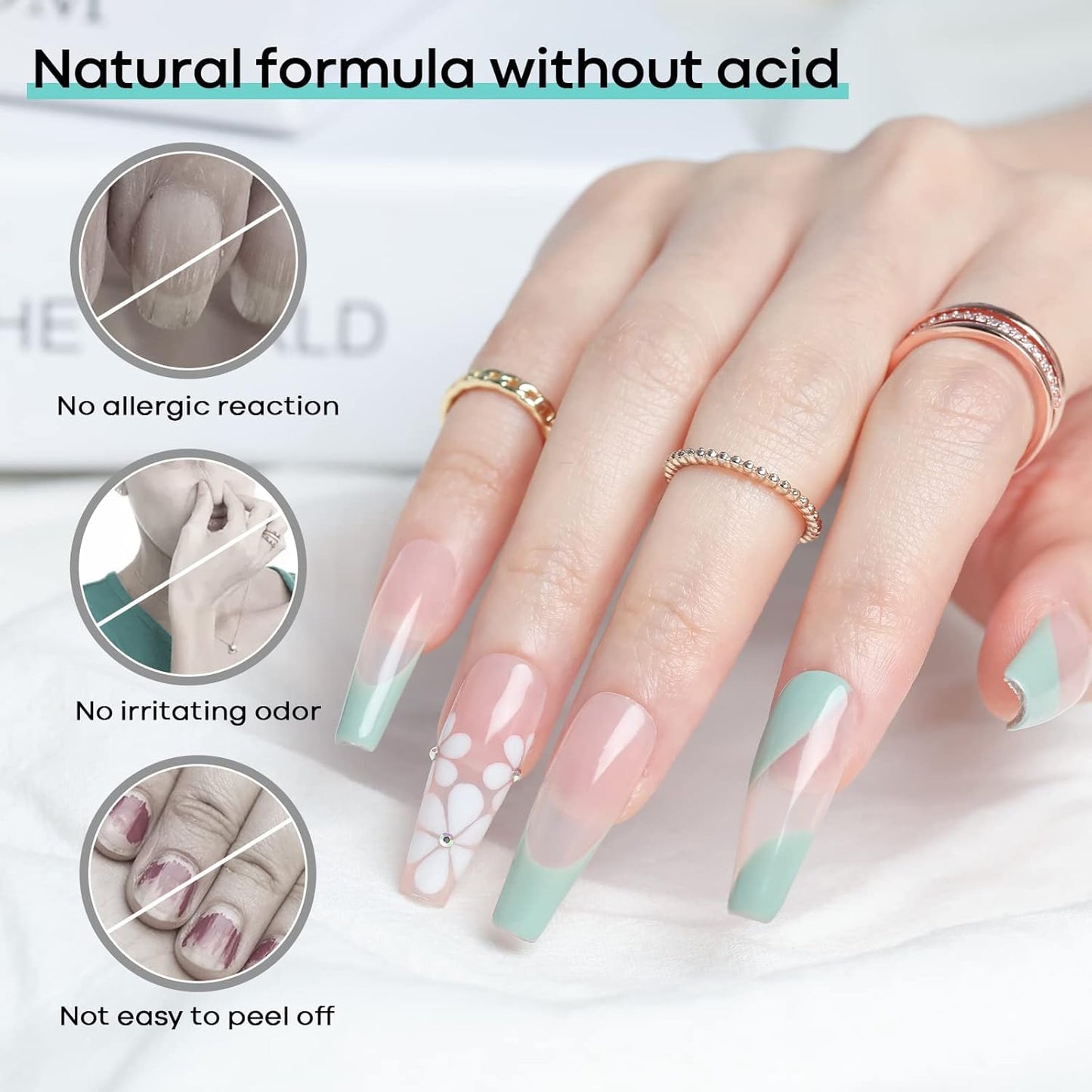 Milky White Rubber Gel Base Coat | 6-in-1 Builder for Strong Nails