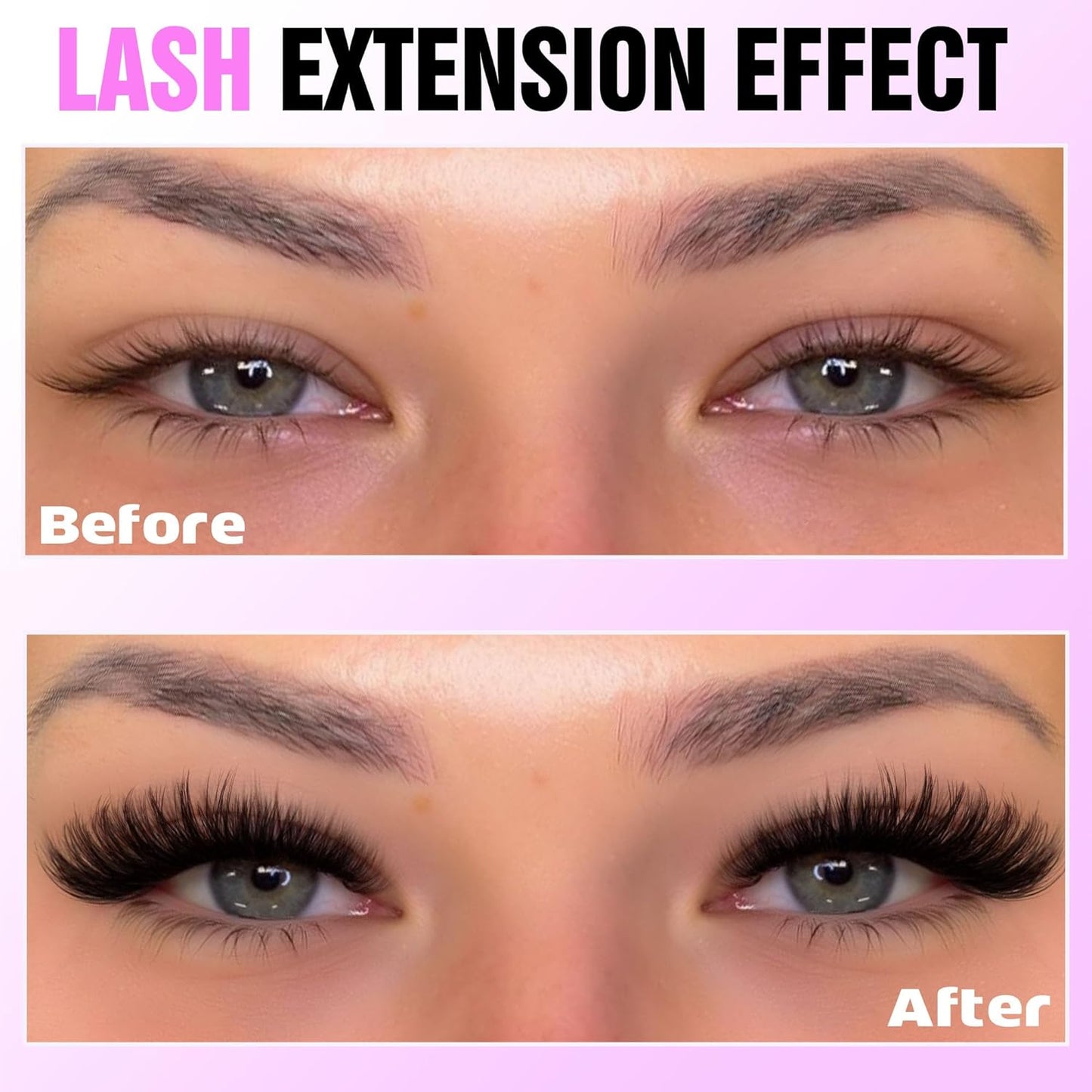 Pawotence DIY Lash Extension Kit | 280pcs 50D Individual Clusters 9-16mm