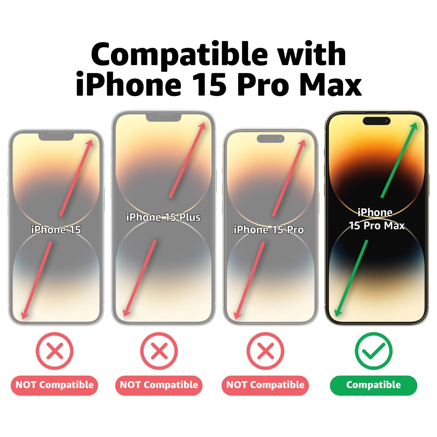 Casely iPhone 16, iPhone 15 Premium Tempered Glass Screen Protector