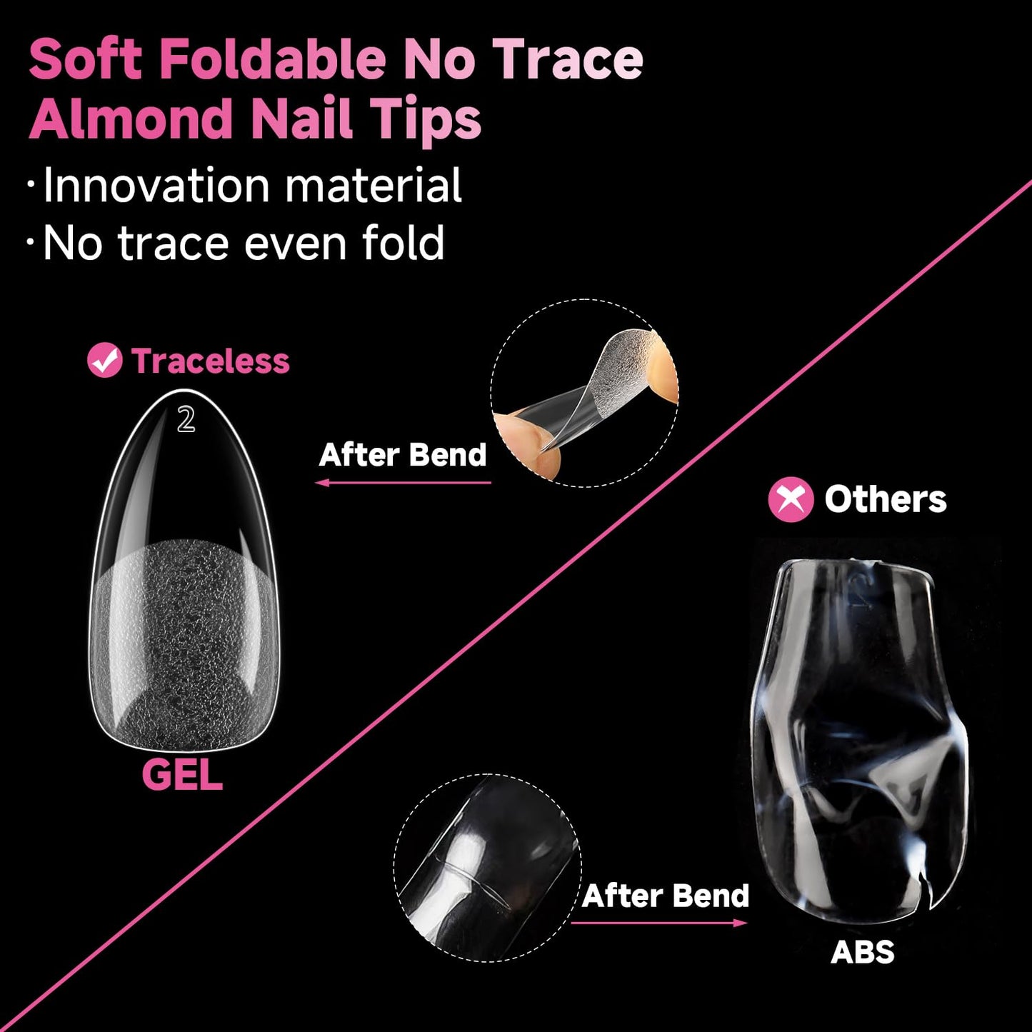 Soft Gel Nail Tips | 40ml Strong Adhesive Gel for Acrylic & Press-On Nails
