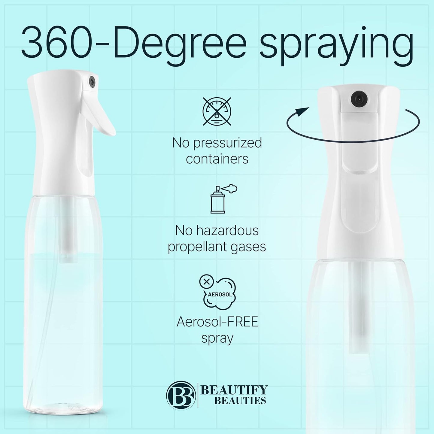 Continuous Mister Spray Bottle – 10.1 Oz Hair & Plant Care | Eco-Friendly Design