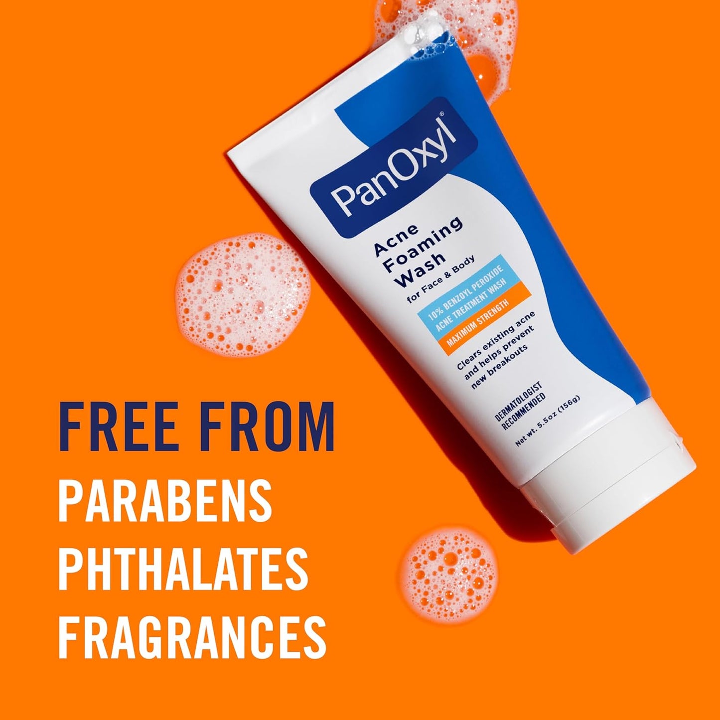 PanOxyl 10% Benzoyl Peroxide Acne Foaming Wash | Maximum Strength | 5.5 Oz