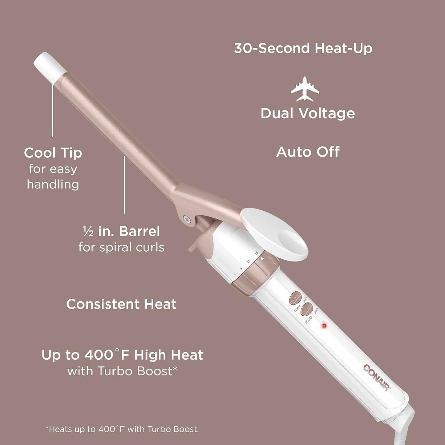 Conair Double Ceramic 1.5-Inch Curling Iron | Soft Waves for Medium & Long Hair