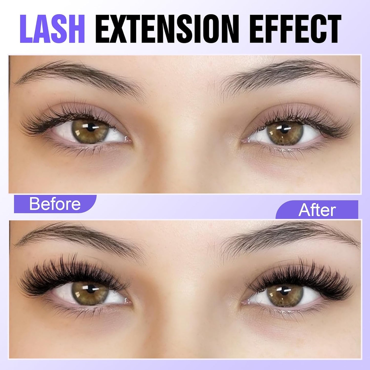 DIY Lash Extension Kit | 280 Pcs Mink 60D & 80D Clusters | Bond, Seal & Tweezers