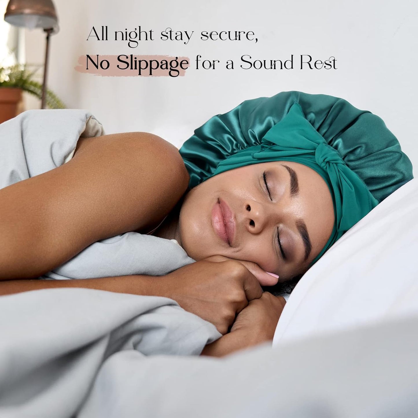 Silk Bonnet for Sleeping | Double Layer Satin Lined | Pink Hair Protection