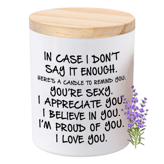 BFJLIFE Candles Gifts for Her Funny Novelty Unique Valentines Mothers Day Anniversary Birthday Christmas Gifts for Her Girlfriend Wife Women Stocking Stuffers Lavender Scented Soy Candle