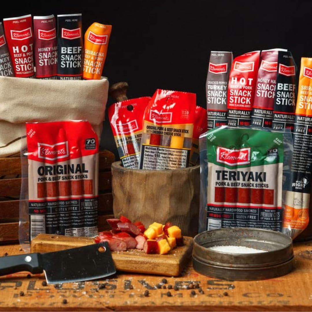 Jerky.com 26pc Meat Sticks Variety Pack | Healthy Snack for Adults | Low Sugar & High Protein | Gluten Free & Keto Meat Sticks | Pork, Turkey, Ham Beef Sticks & Cheese Sticks | Valentines Day Gifts for Him