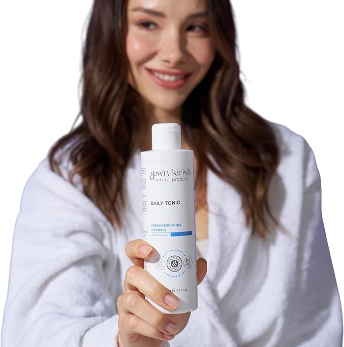 Gew’n Kirish Daily Tonic – Purifying & Hydrating Face Toner with Ginseng, Balances Sebum & Revives Skin, Suitable for Oily, Dry & Sensitive Skin, 7.5 fl oz