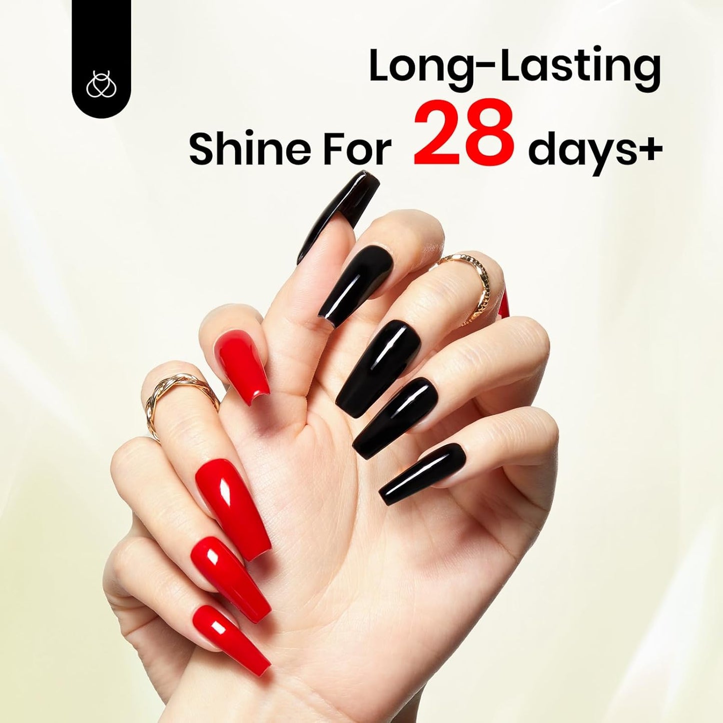 15ml No Wipe Gel Top Coat & Base Coat Set | Long-Lasting Shine for Women