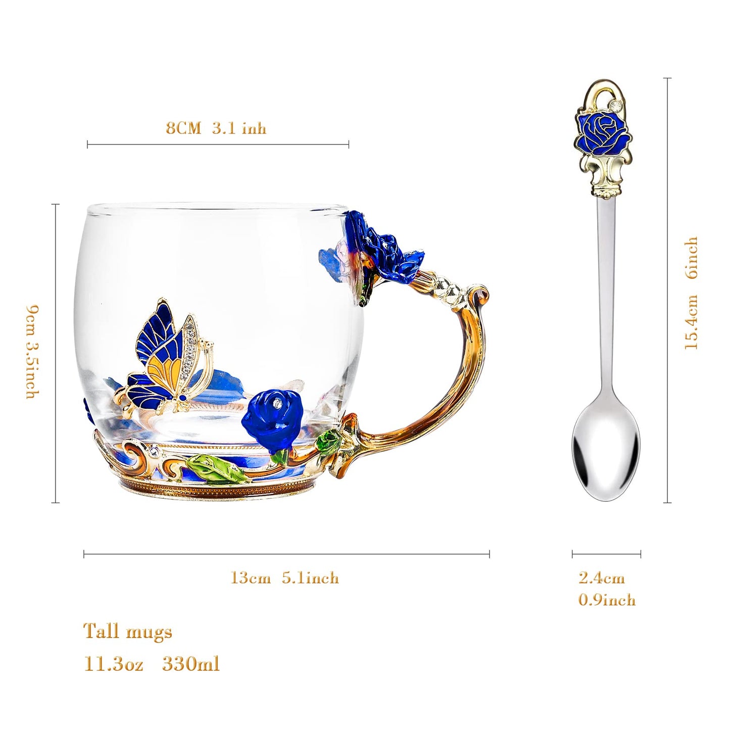 OEAGO Gifts for Mom Women Valentines Day Gifts for Her Glass Coffee Enamels Mug Best Birthday Valentine's for Girlfriend Wife Mothers Day from Daughter Son Tea Cup Stocking Stuffers Christmas