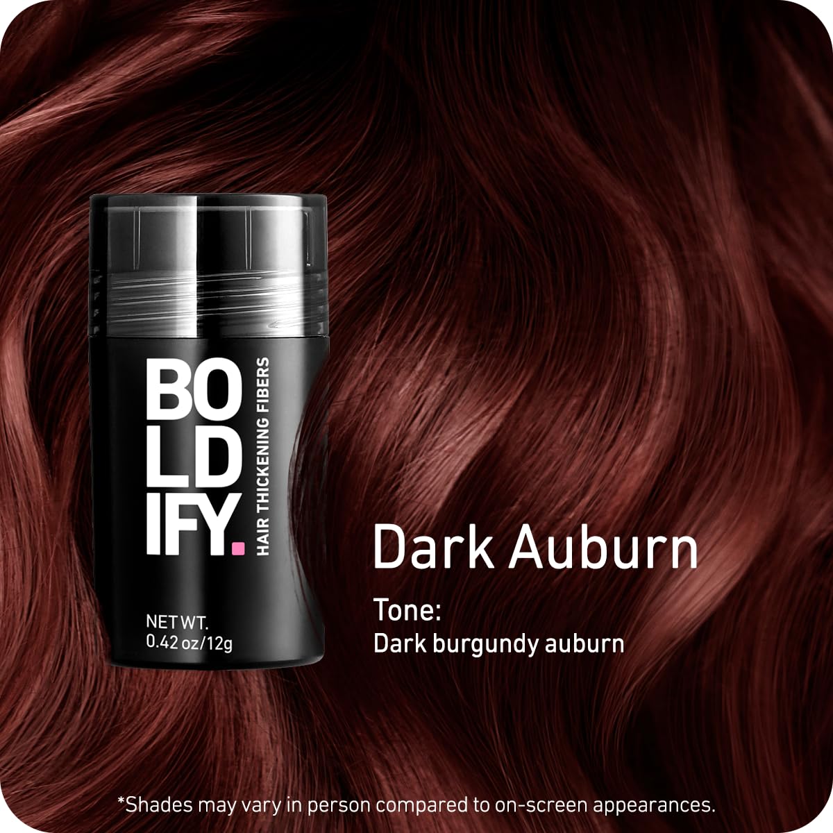 BOLDIFY Hair Fibers 12g | Dark Gray | Thinning Hair Solution for Men & Women