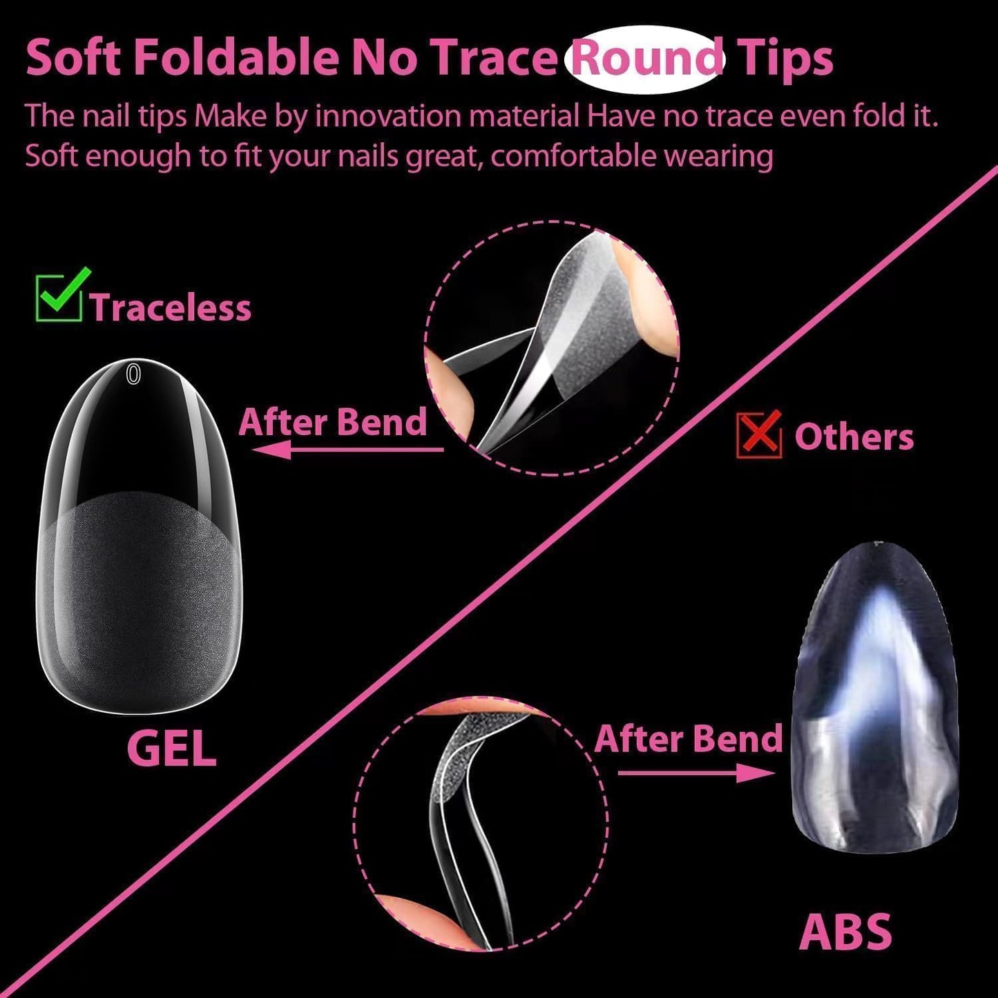 Soft Gel Nail Tips | 40ml Strong Adhesive Gel for Acrylic & Press-On Nails