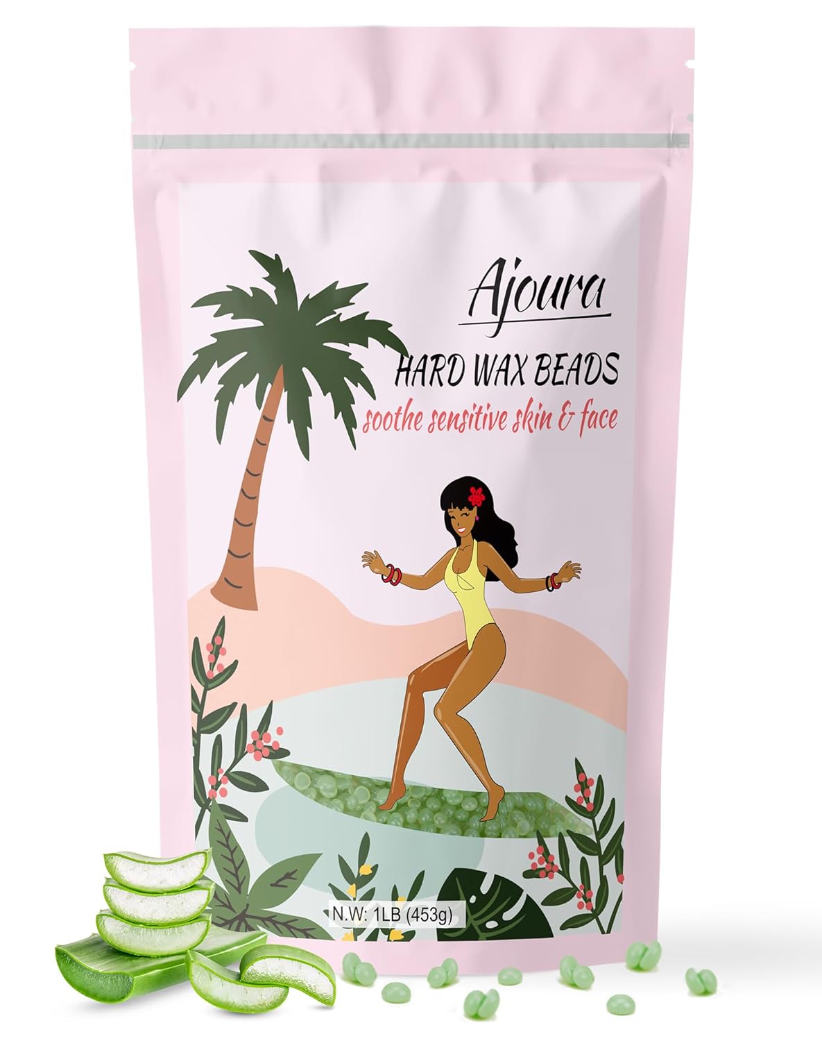 Ajoura 2.5LB Aloe Hard Wax Beads | Premium Sensitive Skin Hair Removal