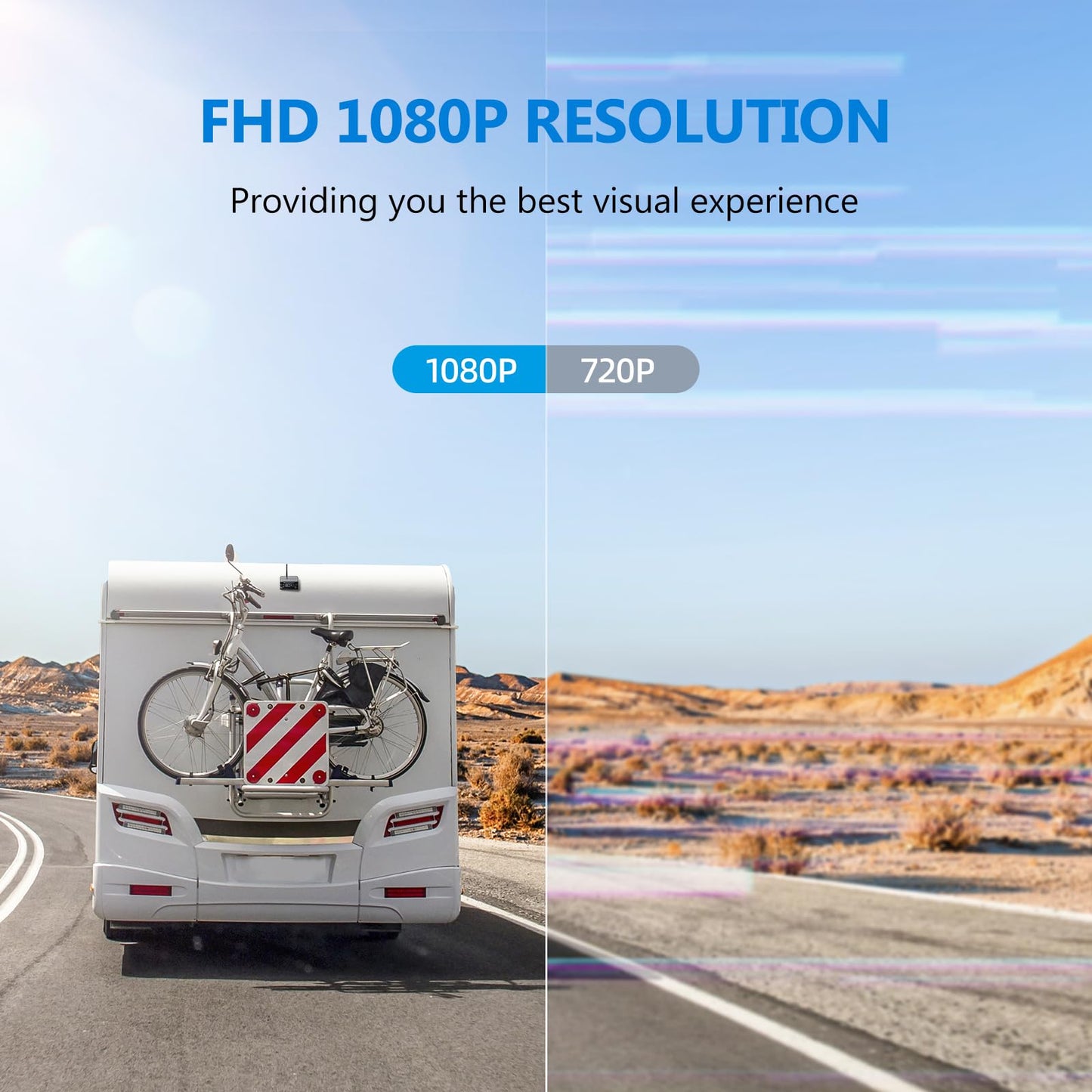 DVKNM Magnetic Solar Wireless Backup Camera HD1080P 3 Mins DIY Installation DVR 7" IPS Monitor Rechargeable Reverse Camera System for Hitching Gooseneck Horse Trailer Fifth Wheels/Car RV Camper AP7