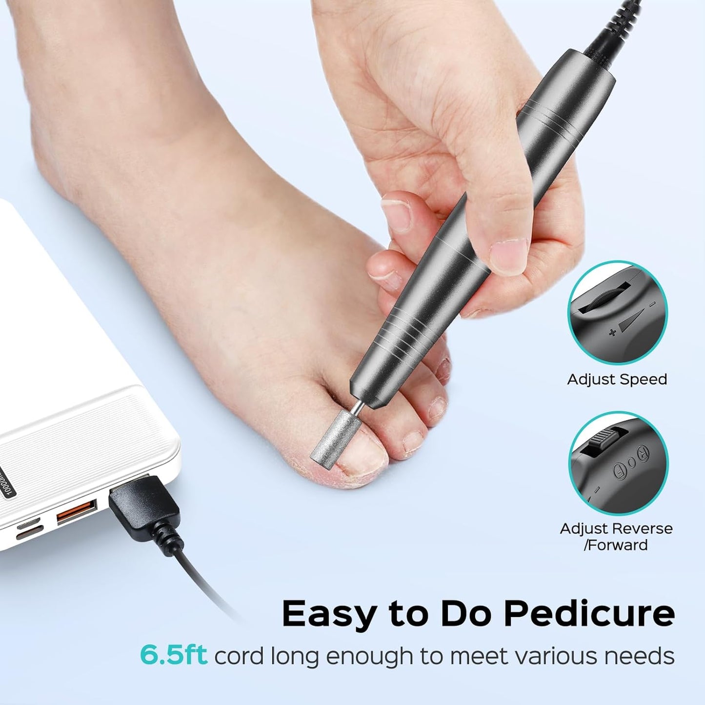 Professional Electric Nail Drill Kit | Portable Acrylic & Gel Nail File Tools