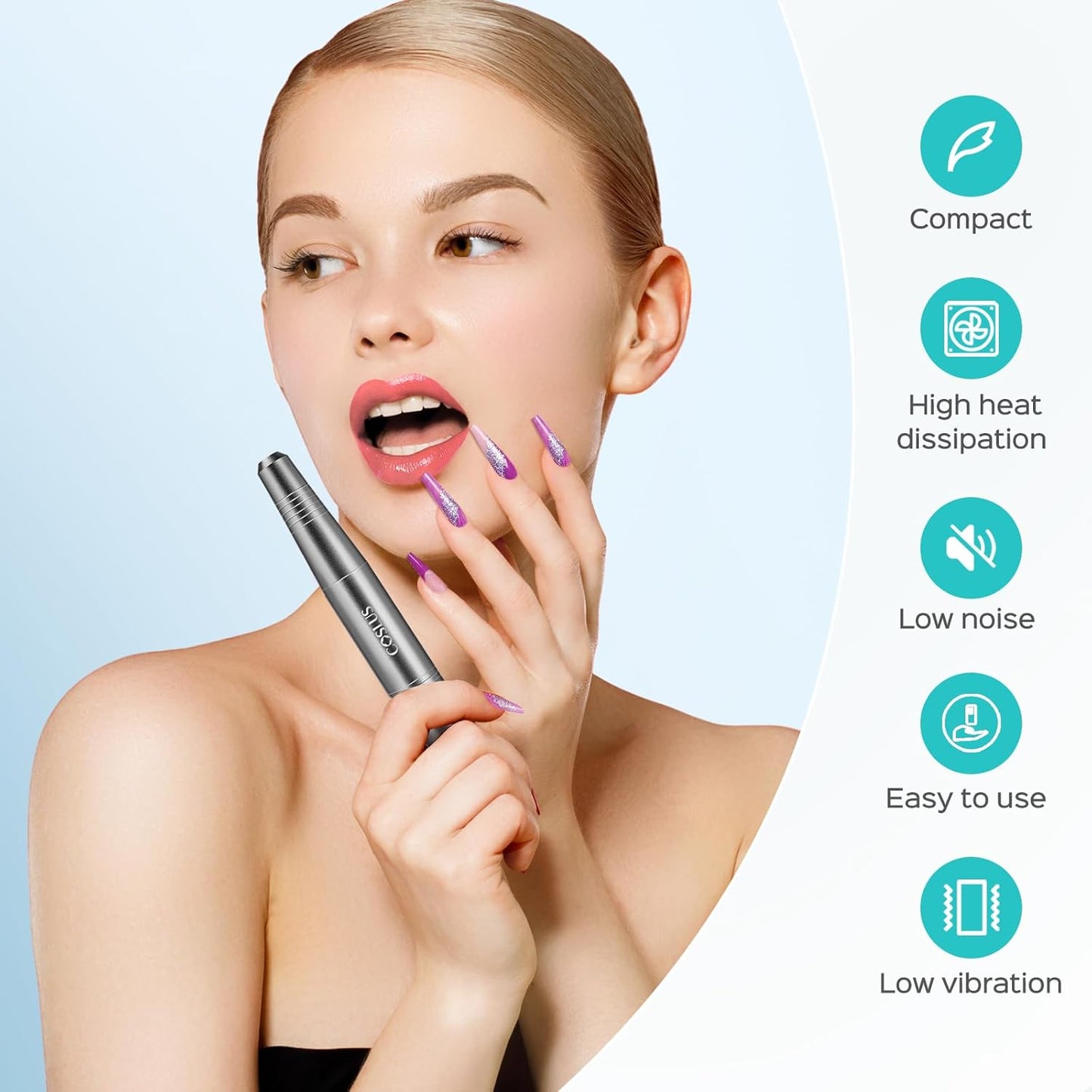 Professional Electric Nail Drill Kit | Portable Acrylic & Gel Nail File Tools