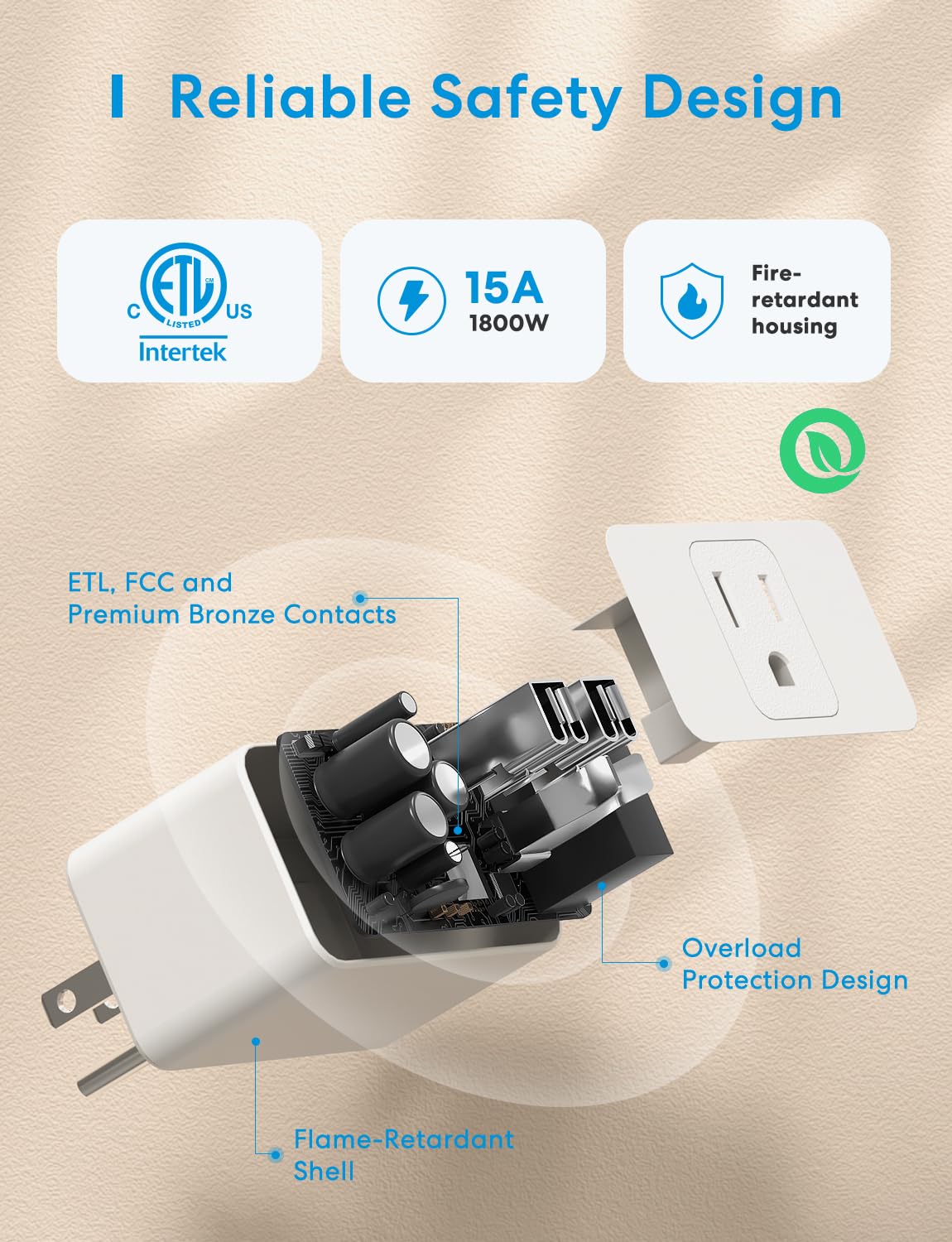 meross Smart Plug Mini, 15A & Reliable Wi-Fi, Support Apple HomeKit, Siri, Alexa, Echo, Google Assistant and Nest Hub, App Control, Timer, No Hub Needed, 2.4G WiFi Only, 4 Pack