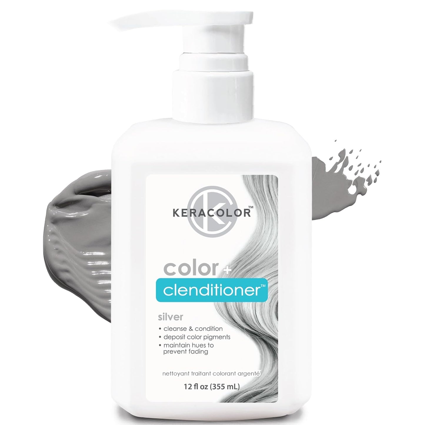 Keracolor Color + Clenditioner | 3-In-1 Color-Depositing Conditioner | 12 Fl Oz